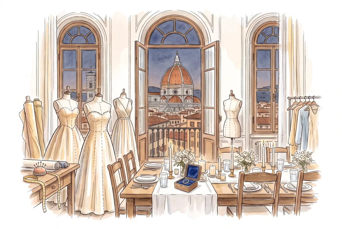 Watercolor illustration for The Last Fitting