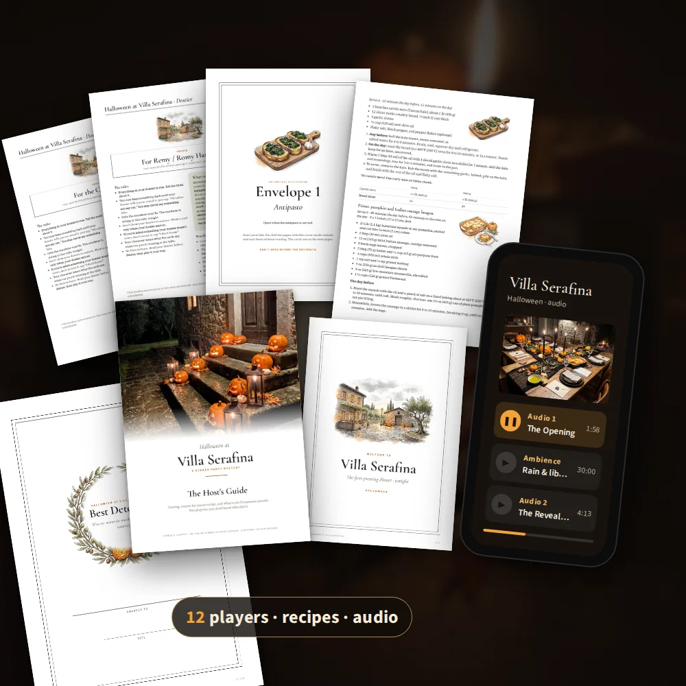 The Full Evening digital dinner party kit